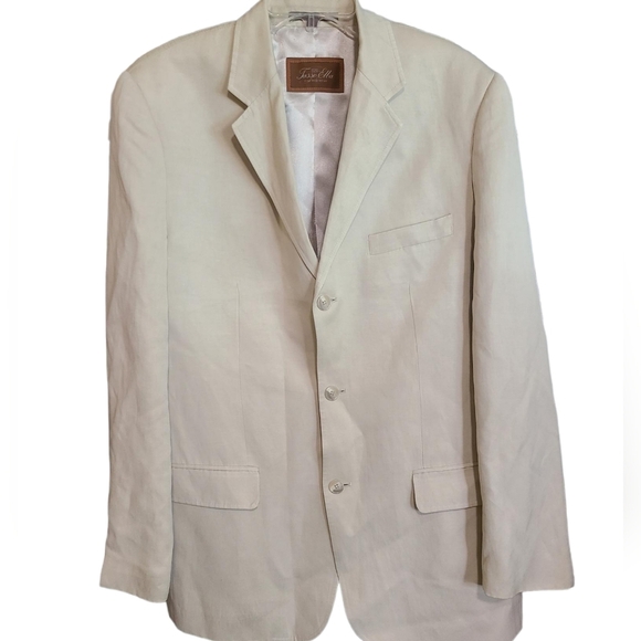 TASSO ELBA silk and linen sport coat M - Picture 3 of 14